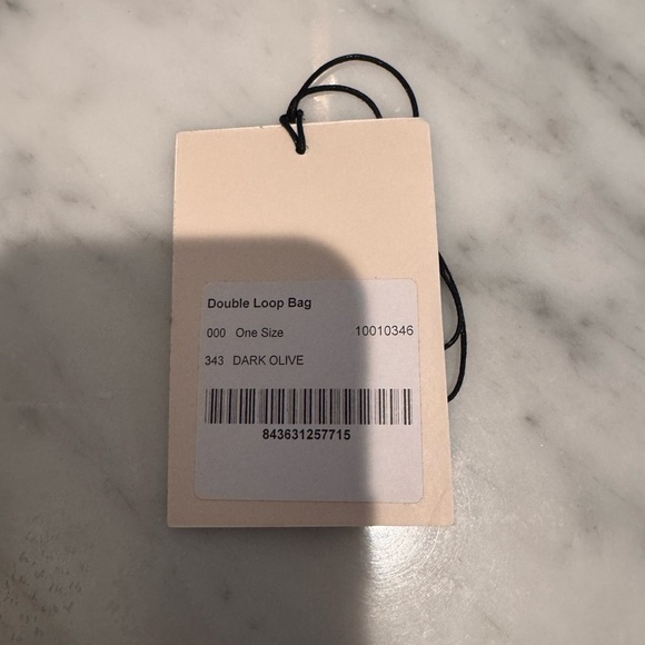 Cuyana Double Loop Shoulder Bag in dark olive - Picture 9 of 10